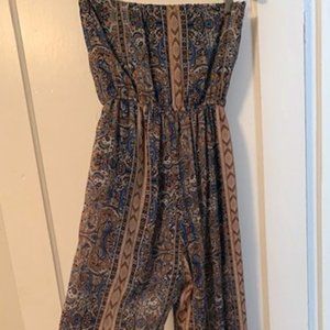SOLD Windsor Boho Strapless Jumpsuit